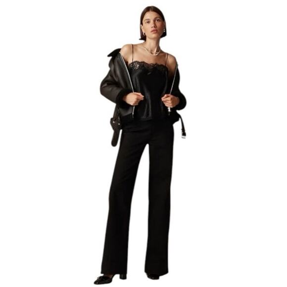 J. Crew NWT 96 High Rise Denim Trouser Semi-Stretch Black Size 28